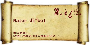 Maier Ábel névjegykártya