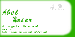abel maier business card